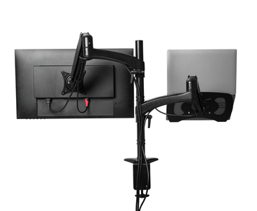 SOPORTE MESA 2 PANTALLAS PORTATIL/MONITOR MARA NEGRO TRUST