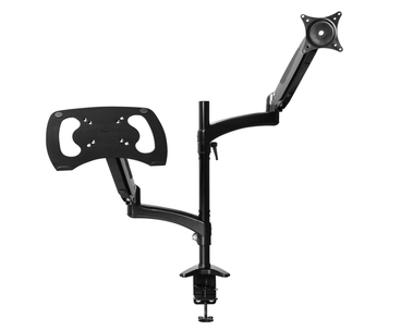 SOPORTE MESA 2 PANTALLAS PORTATIL/MONITOR MARA NEGRO TRUST